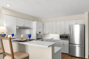 Bright modern kitchen in a Welch Senior Living community