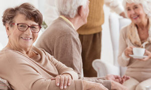 Senior residents enjoying life in their senior living community