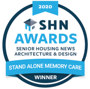Logo for the 2020 Senior Housing News award winner in Stand Alone Memory Care