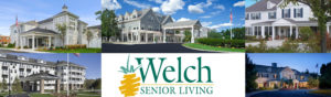 Collage of buildings owned and managed by Welch Senior Living