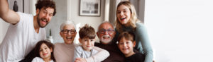 Multi-generational family in a senior living community