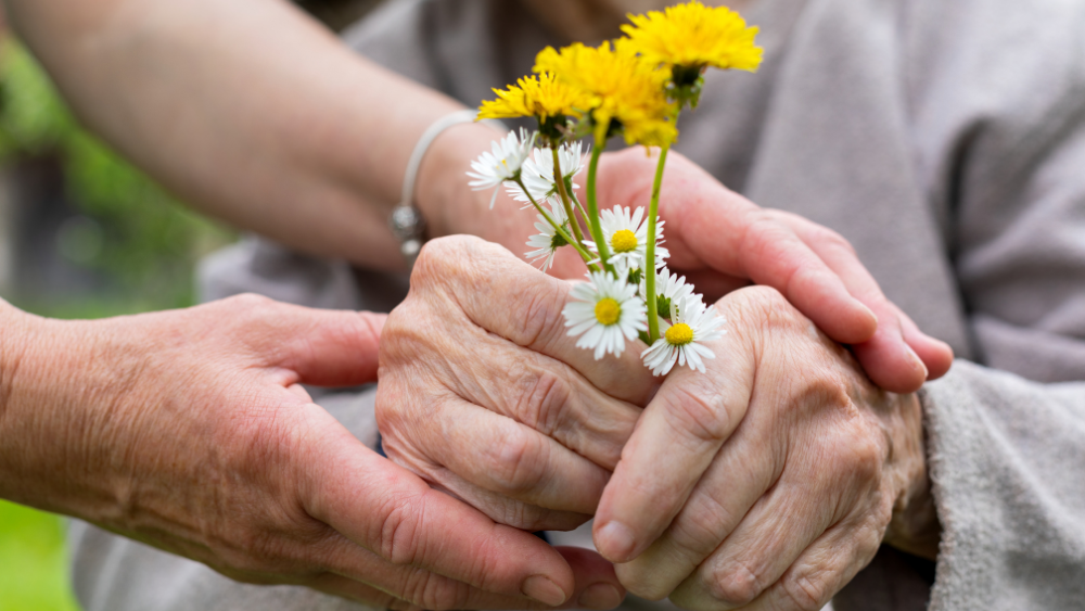 Holding Flowers